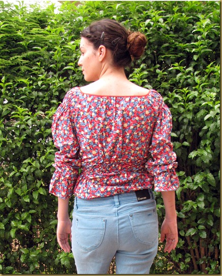 Buttons-Print Blouse back